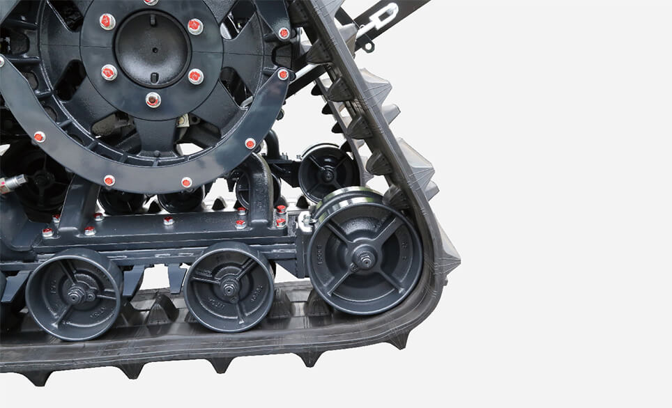 オイルバス方式の転輪・アイドラ