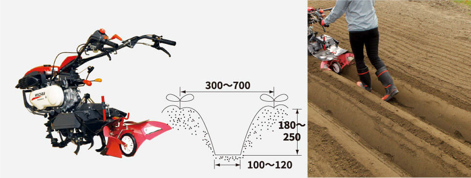 ピンク培土器 尾輪付