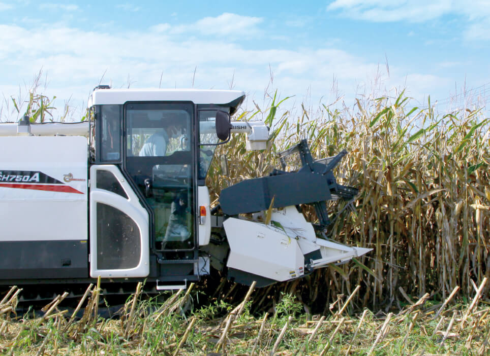 標準ヘッダで刈取り可能
