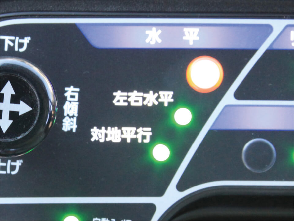 機体水平制御（標準装備）・対地平行制御（別売オプション※）