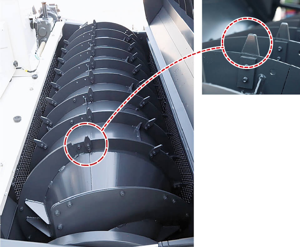 スクリュー脱こく方式