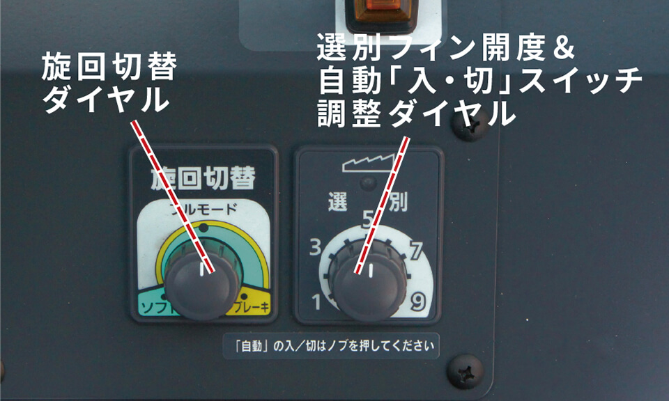 旋回切替ダイヤル